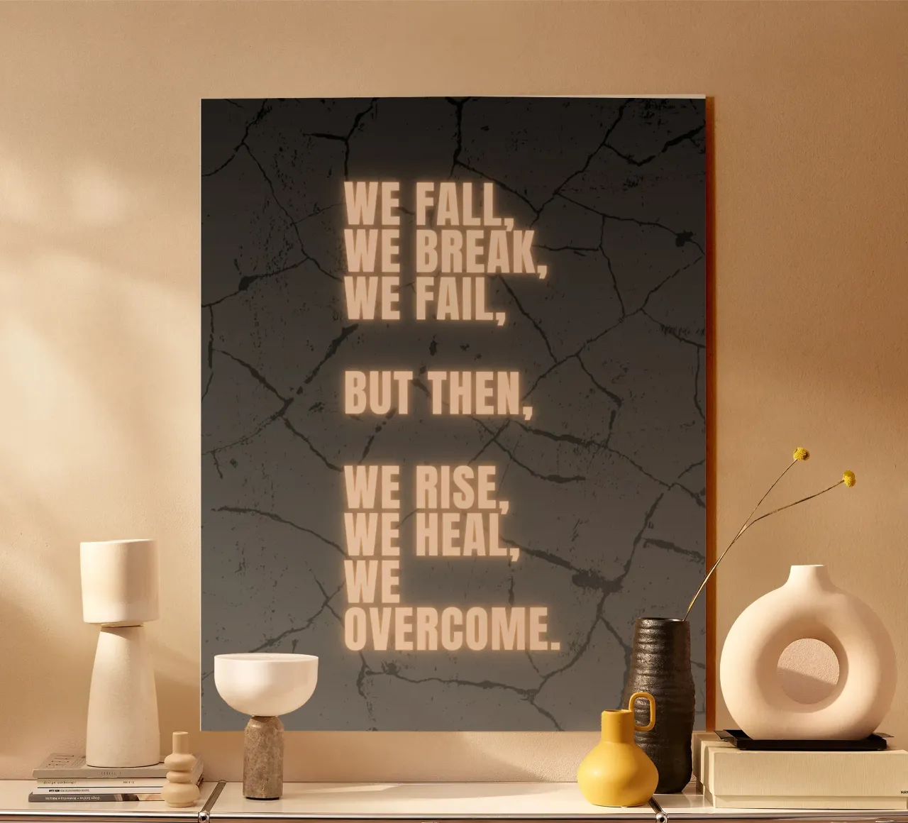 WE FALL, WE BREAK, WE FAIL plexiglass da BAWA