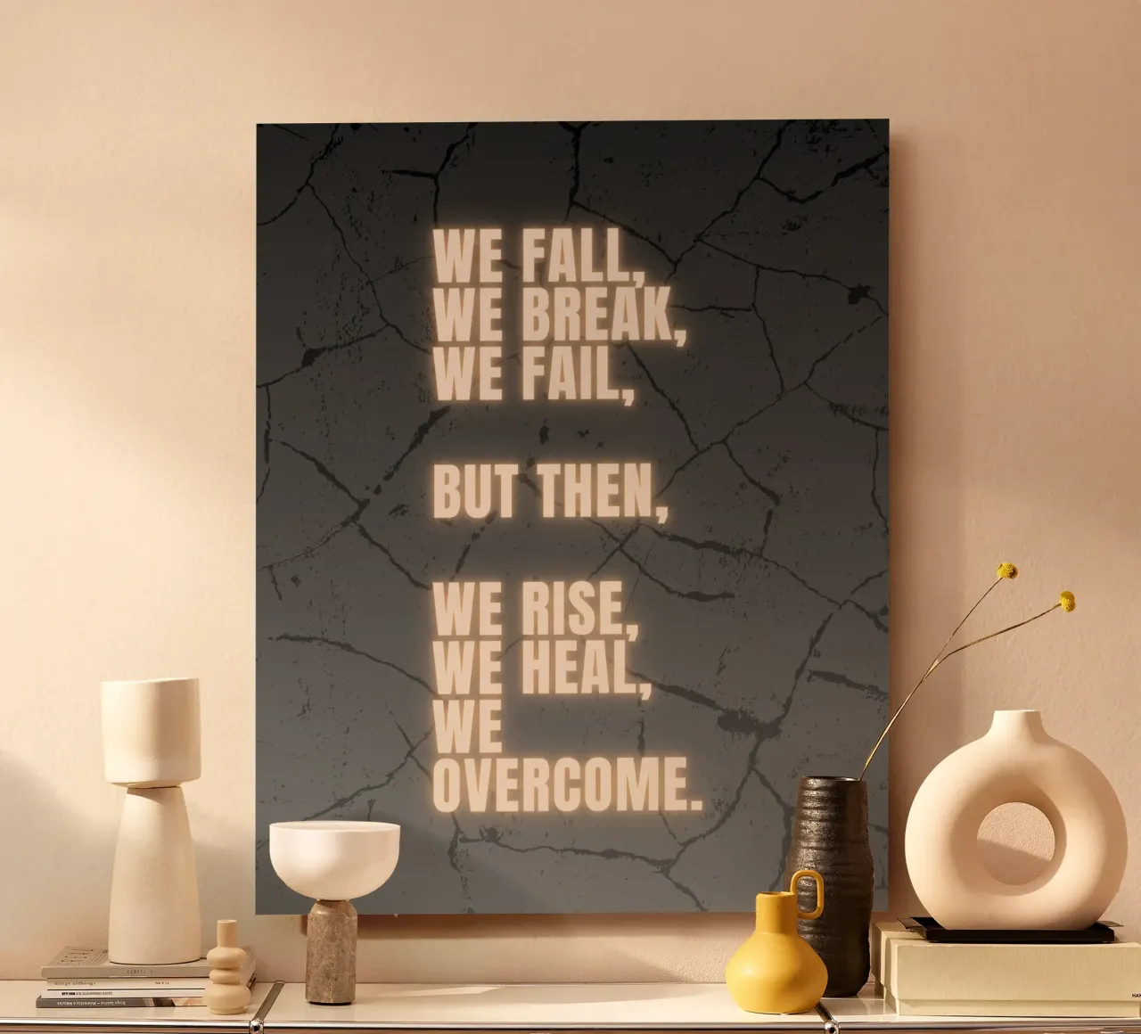 WE FALL, WE BREAK, WE FAIL alluminio dibond da BAWA