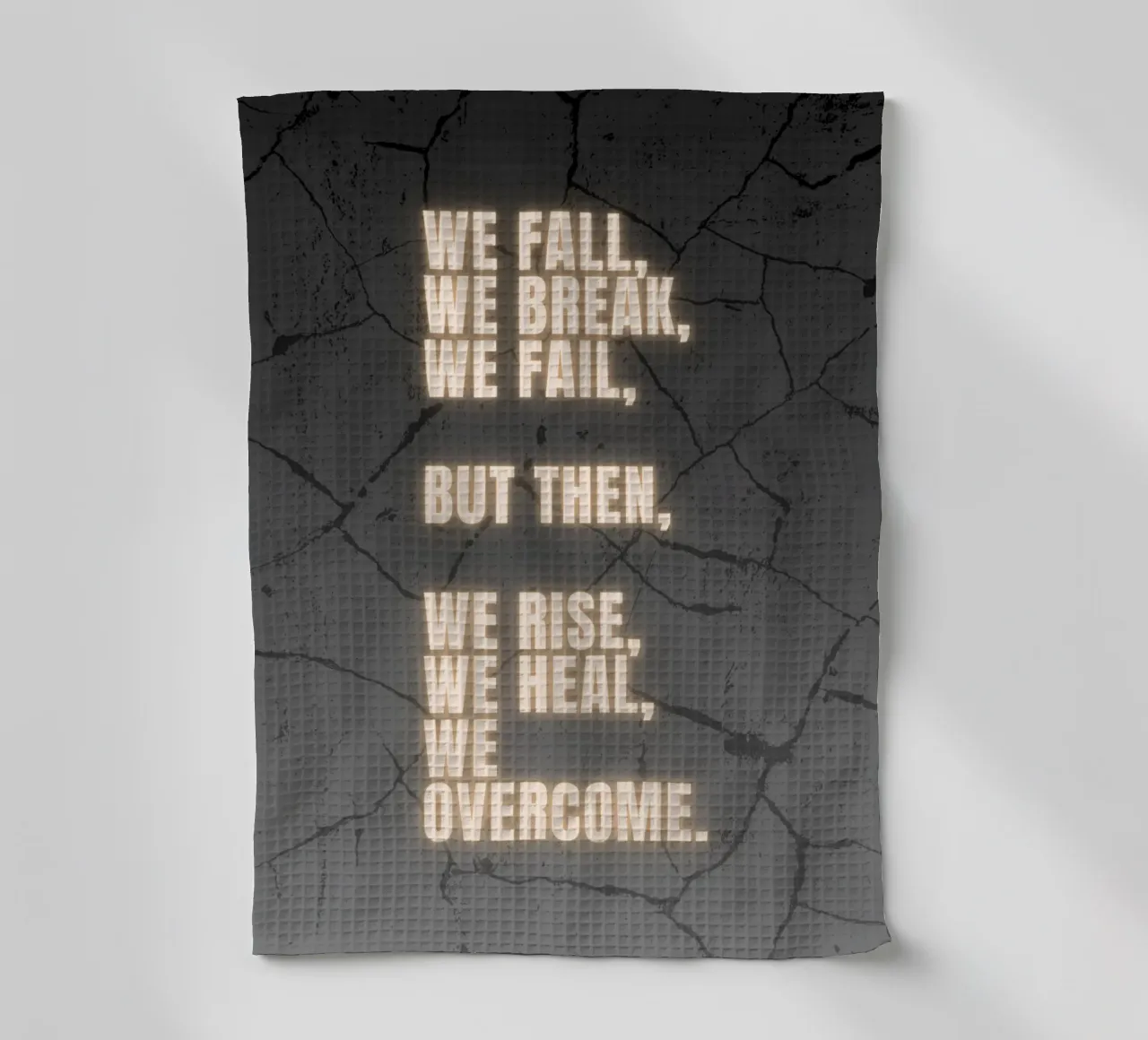 WE FALL, WE BREAK, WE FAIL canovaccio da cucina da BAWA