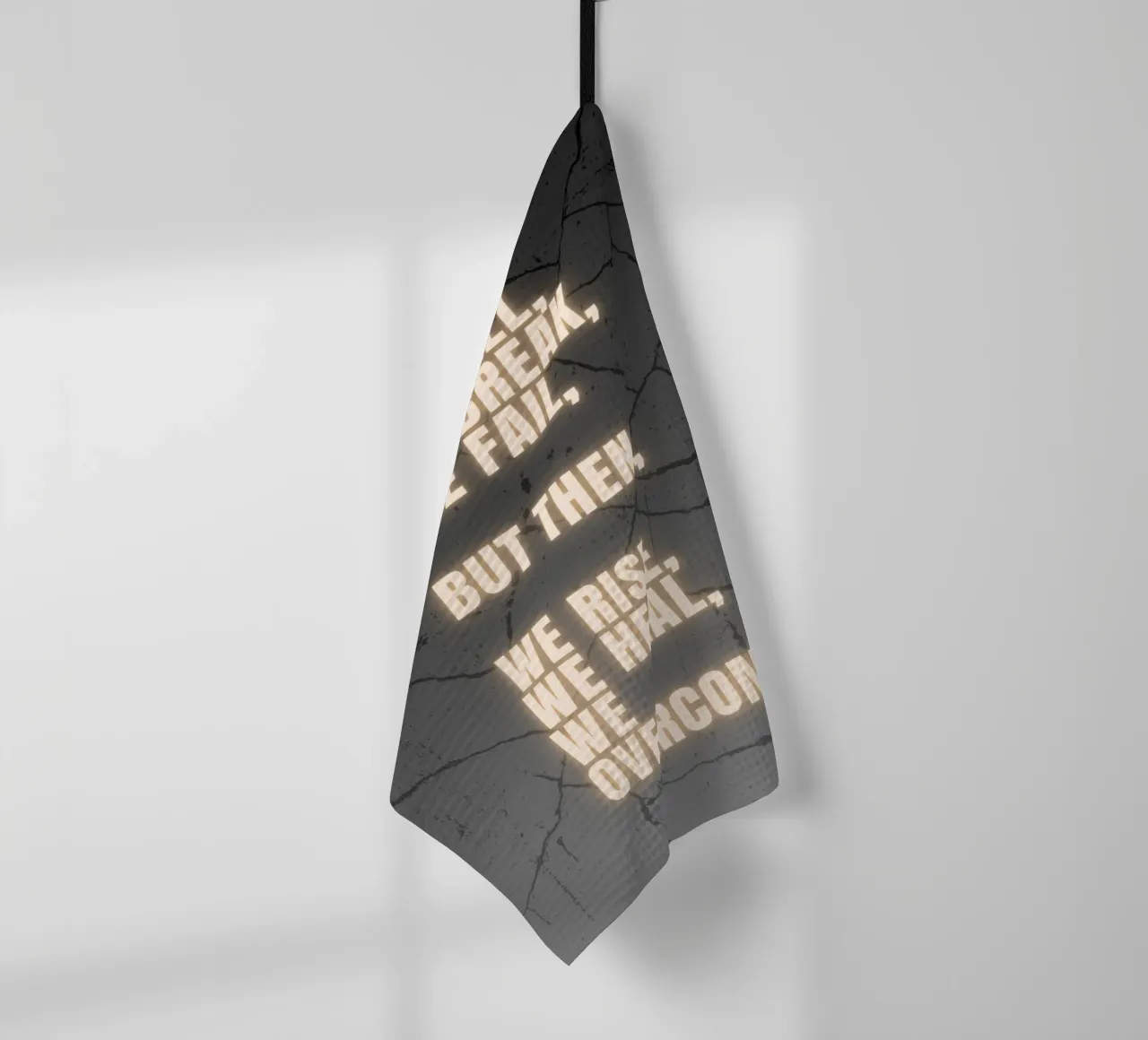 WE FALL, WE BREAK, WE FAIL canovaccio da cucina da BAWA