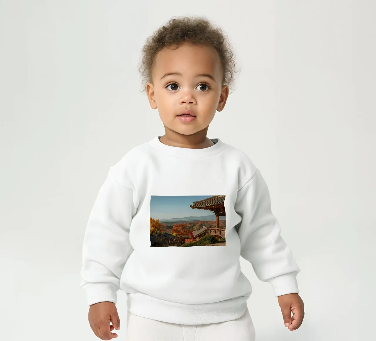 Paesaggio autunnale dal tempio di Buseoksa, Corea del Sud felpa neonato da mbgraphx2