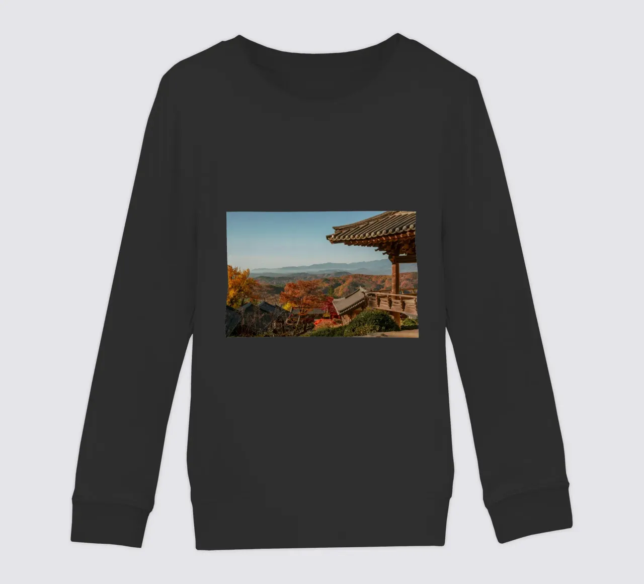 Paesaggio autunnale dal tempio di Buseoksa, Corea del Sud felpa bambino da mbgraphx2