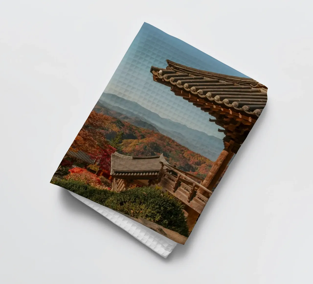 Paesaggio autunnale dal tempio di Buseoksa, Corea del Sud canovaccio da cucina da mbgraphx2