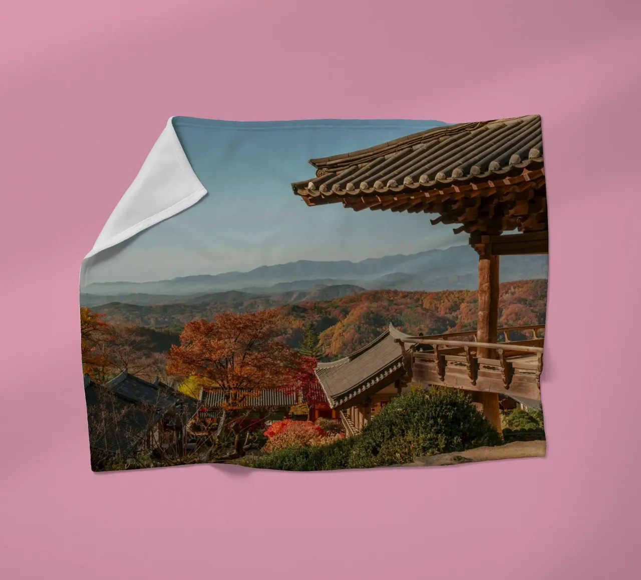 Paesaggio autunnale dal tempio di Buseoksa, Corea del Sud coperta in pile da mbgraphx2