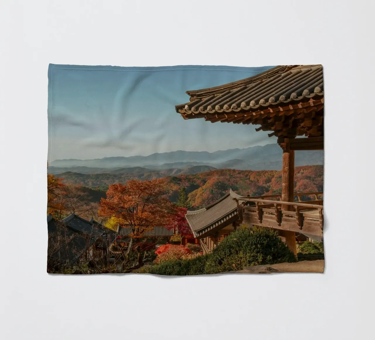 Paesaggio autunnale dal tempio di Buseoksa, Corea del Sud coperta in pile da mbgraphx2