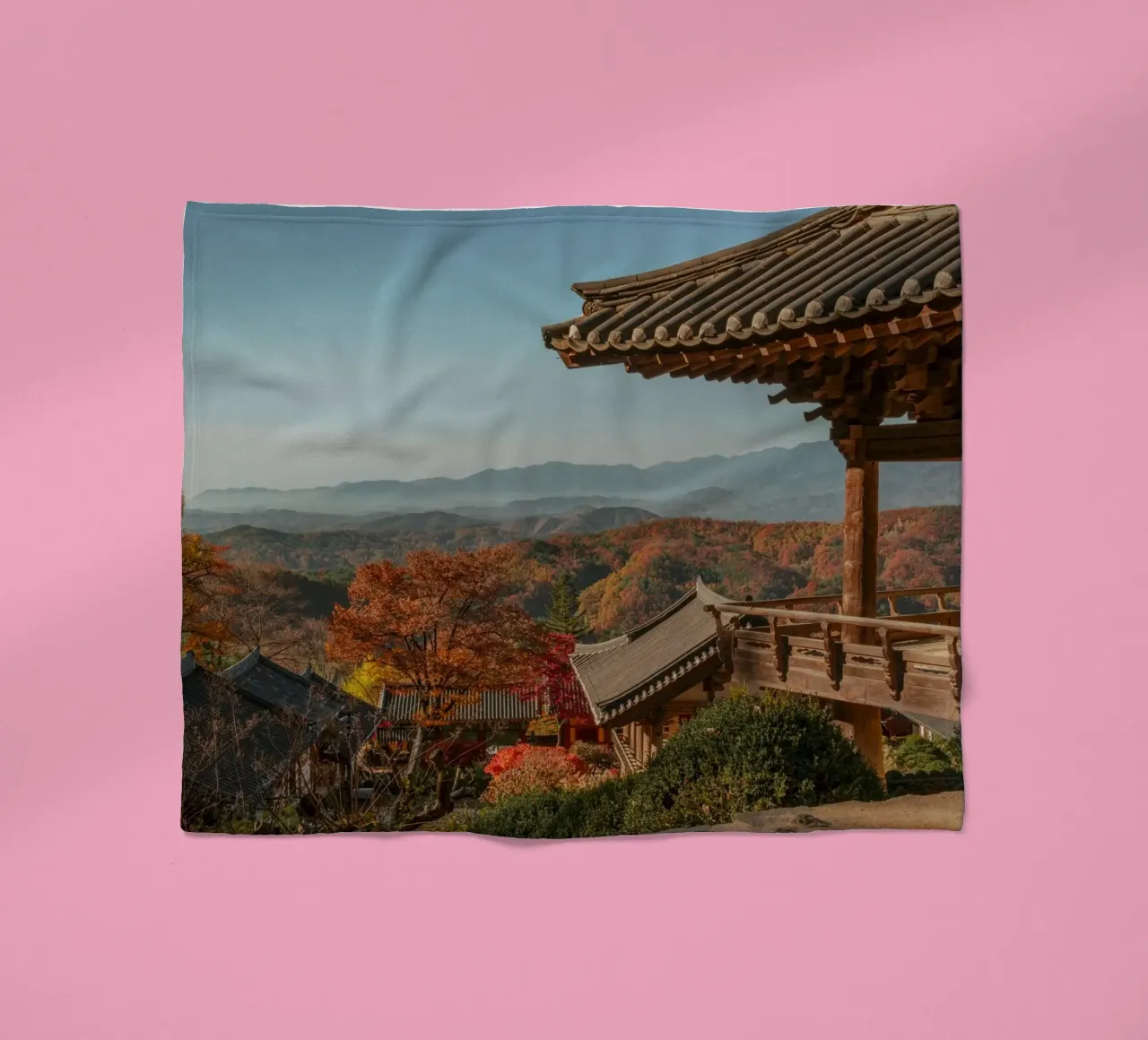 Paesaggio autunnale dal tempio di Buseoksa, Corea del Sud coperta in pile da mbgraphx2