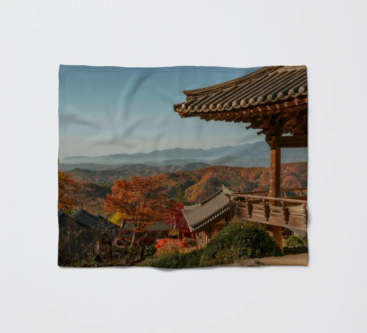 Paesaggio autunnale dal tempio di Buseoksa, Corea del Sud coperta in pile da mbgraphx2