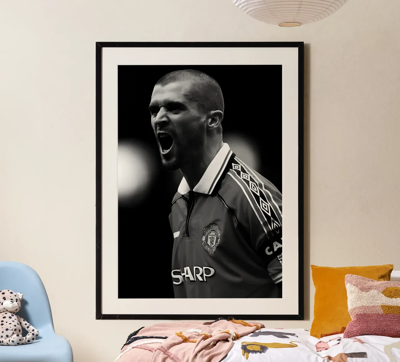 Roy Keane poster da Black White Poster