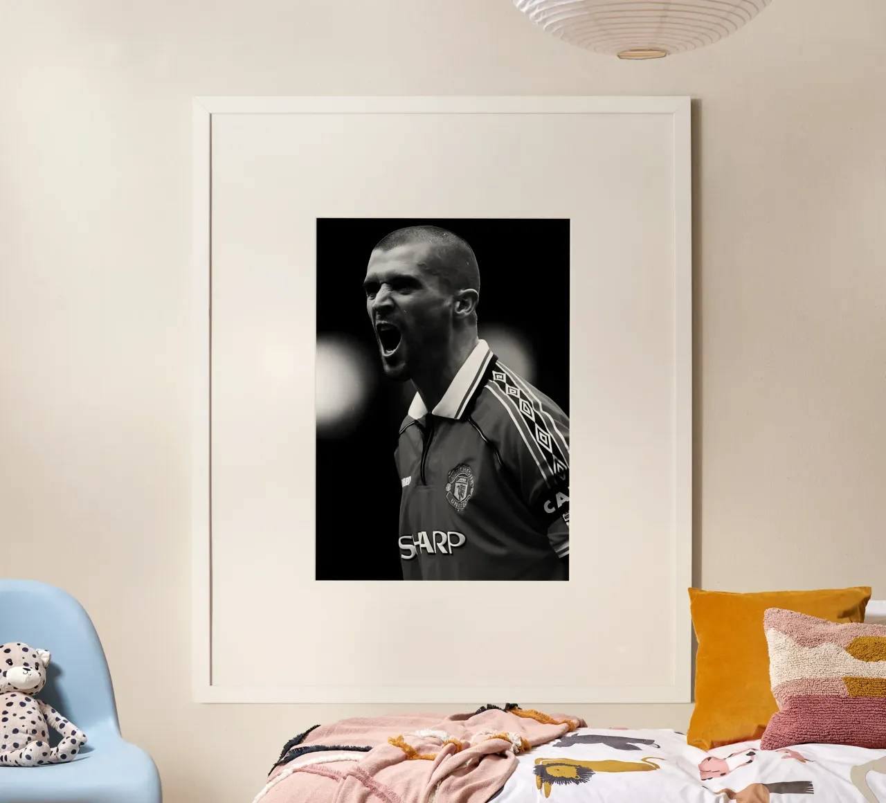 Roy Keane poster da Black White Poster