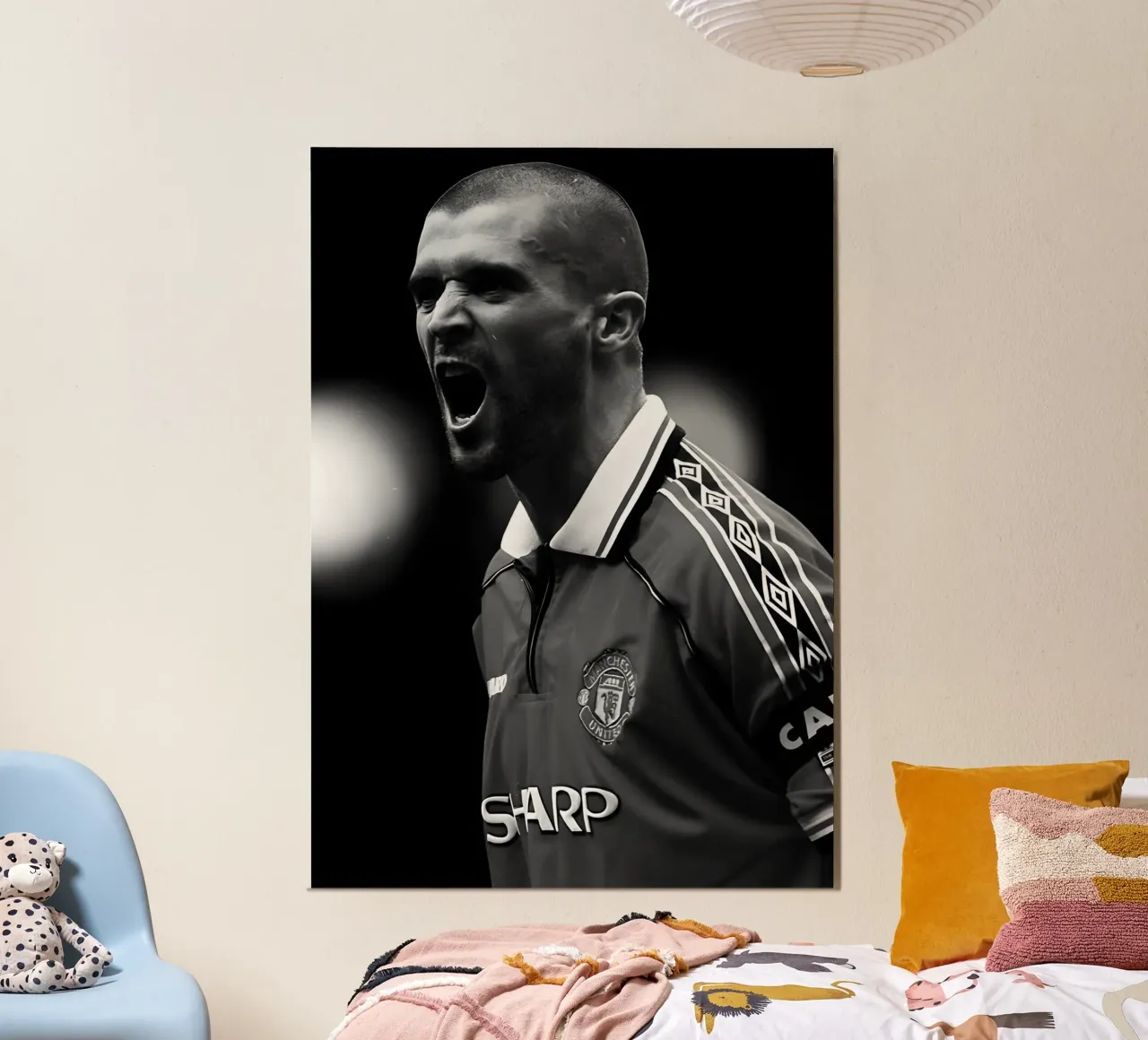Roy Keane poster da Black White Poster