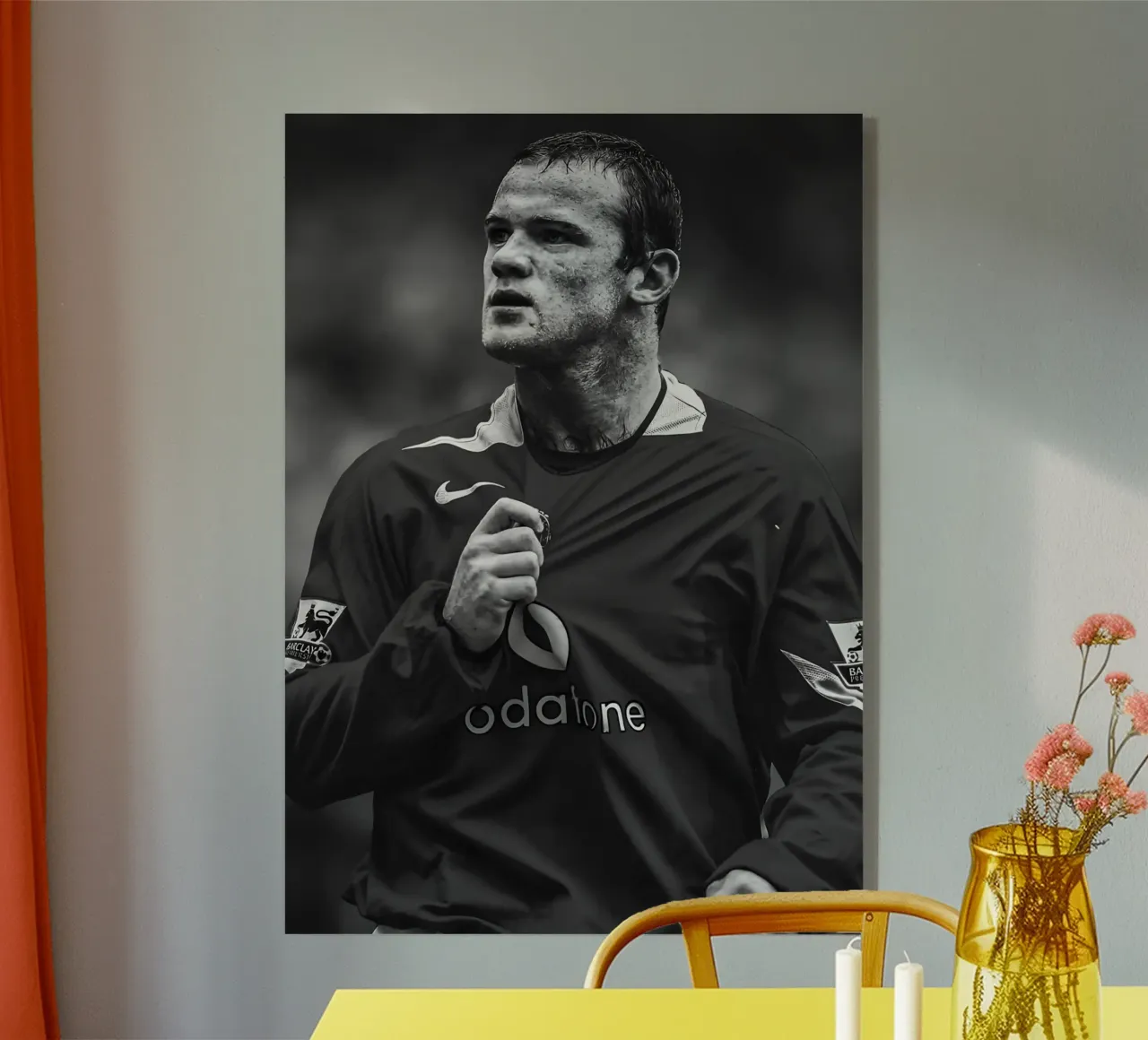 Wayne Rooney plexiglass da Black White Poster