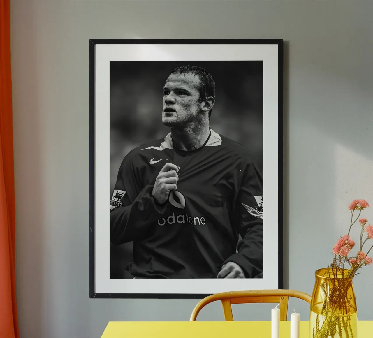 Wayne Rooney poster da Black White Poster