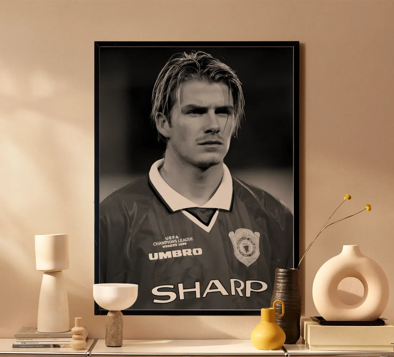 David Beckham poster da Black White Poster