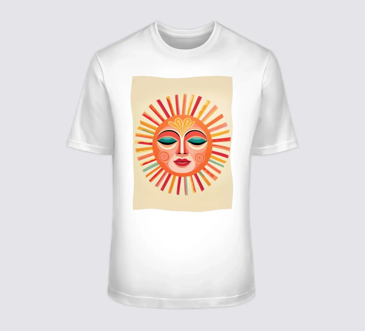 Skurriles Boho-Sonnengesicht T-Shirt von Andrea Haase Modern Home