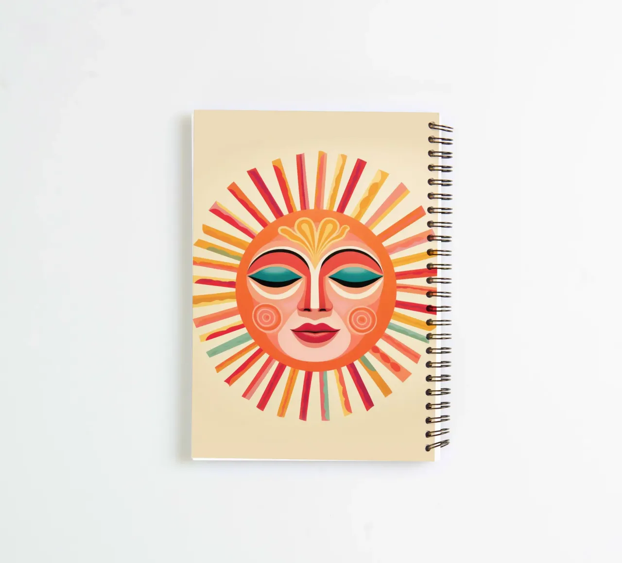 Skurriles Boho-Sonnengesicht Ringbuch von Andrea Haase Modern Home