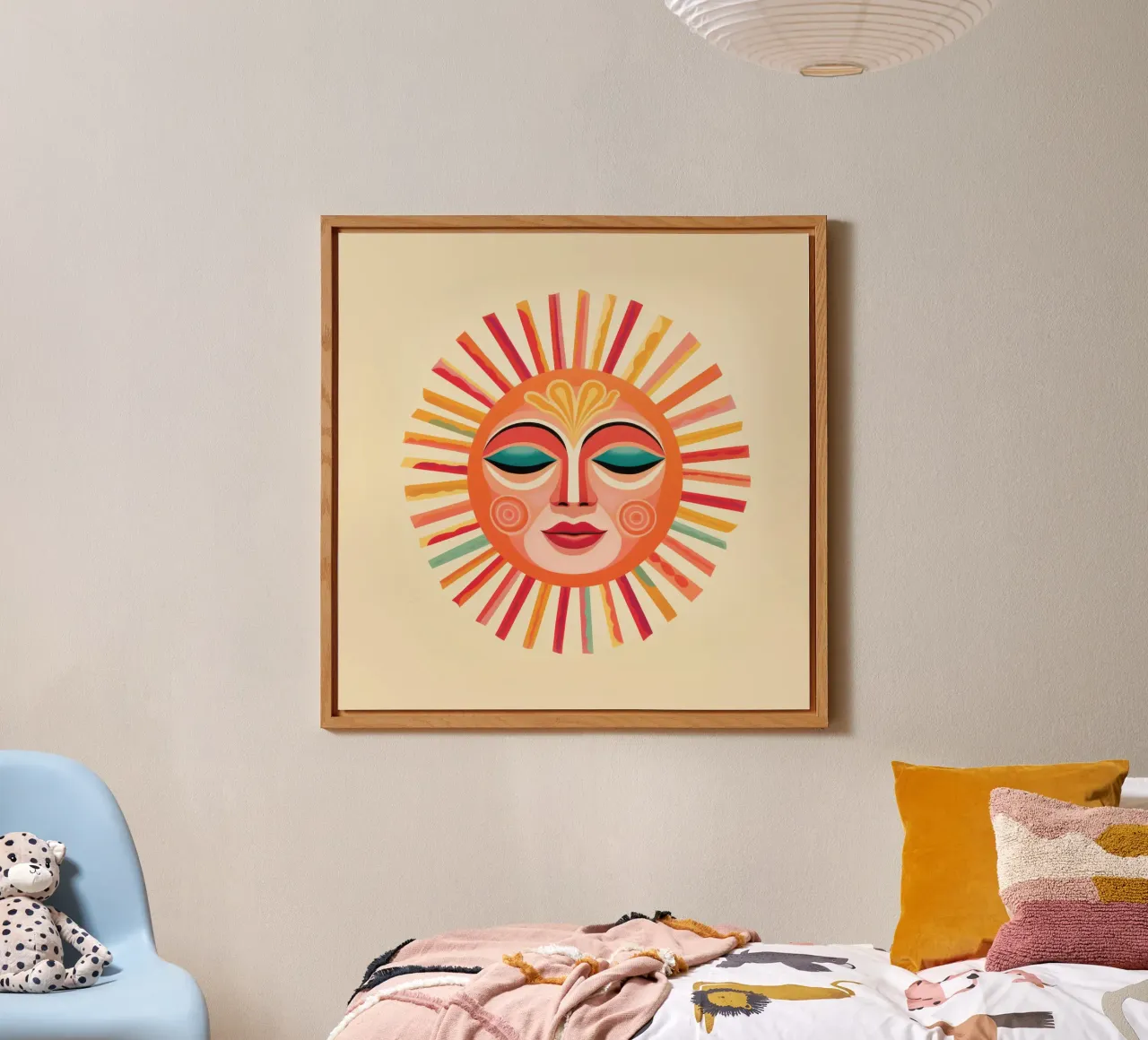 Whimsical Boho Sun Face forex plate by Andrea Haase Modern Home