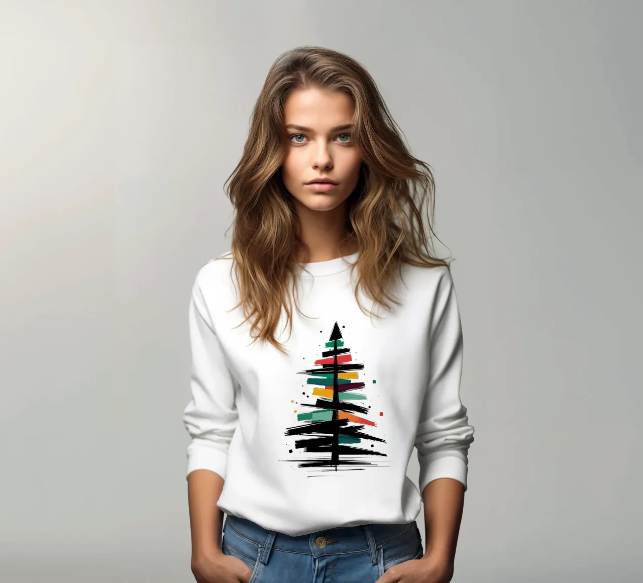 Albero di Natale_astratto felpa da Farbträume