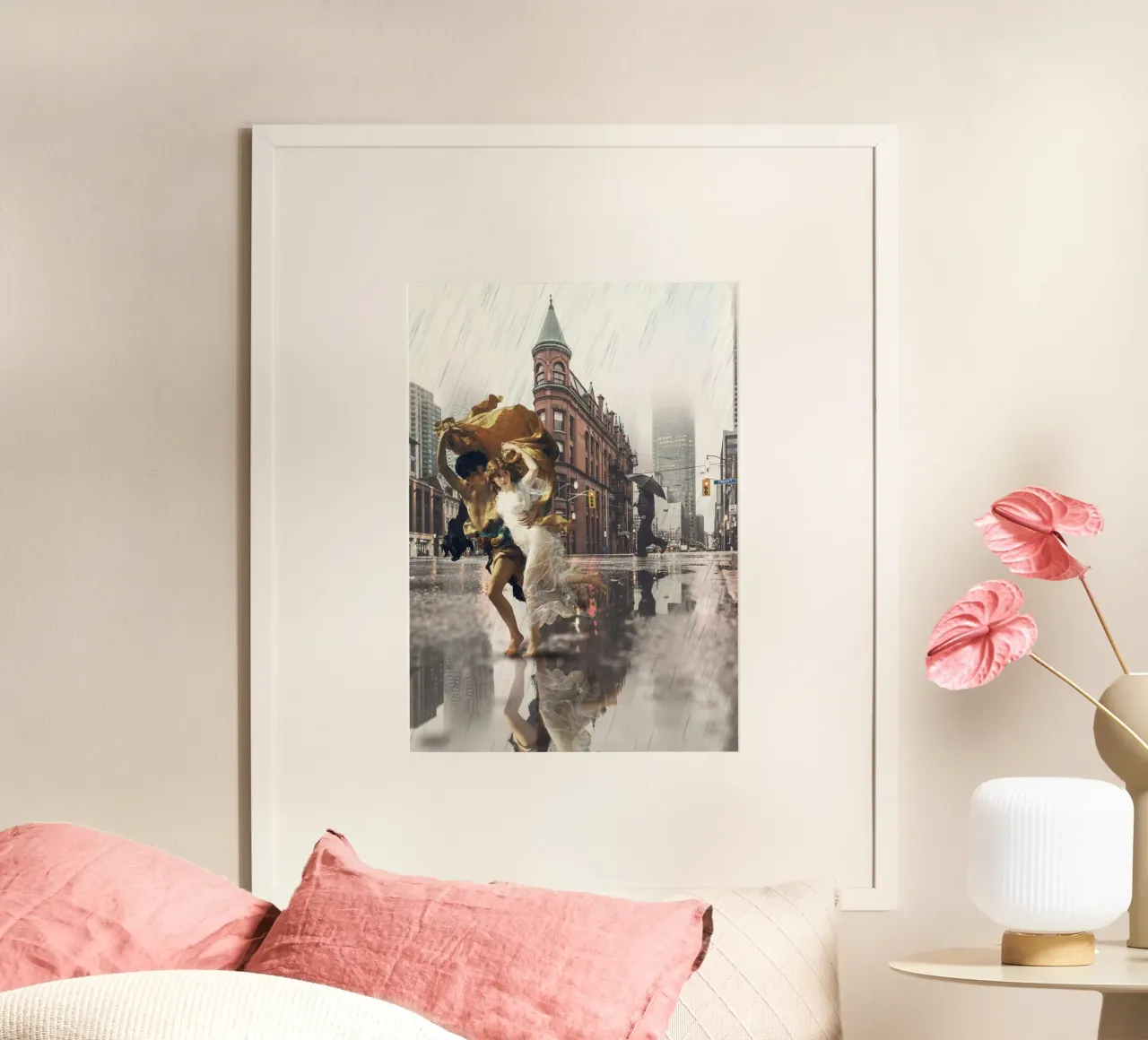 Center of the storm poster con telaio in legno da Dikhotomy
