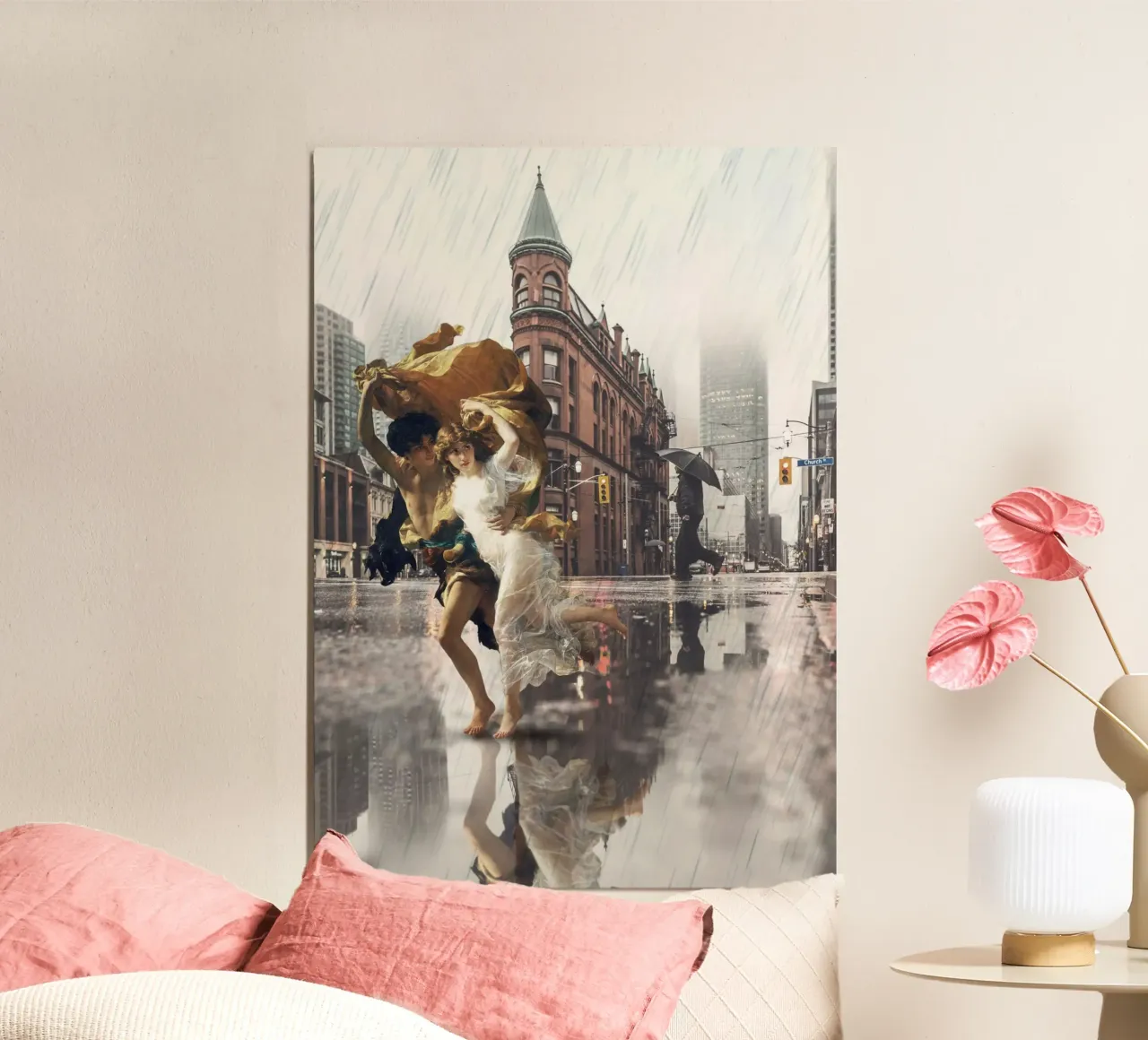 Center of the storm poster con telaio in legno da Dikhotomy
