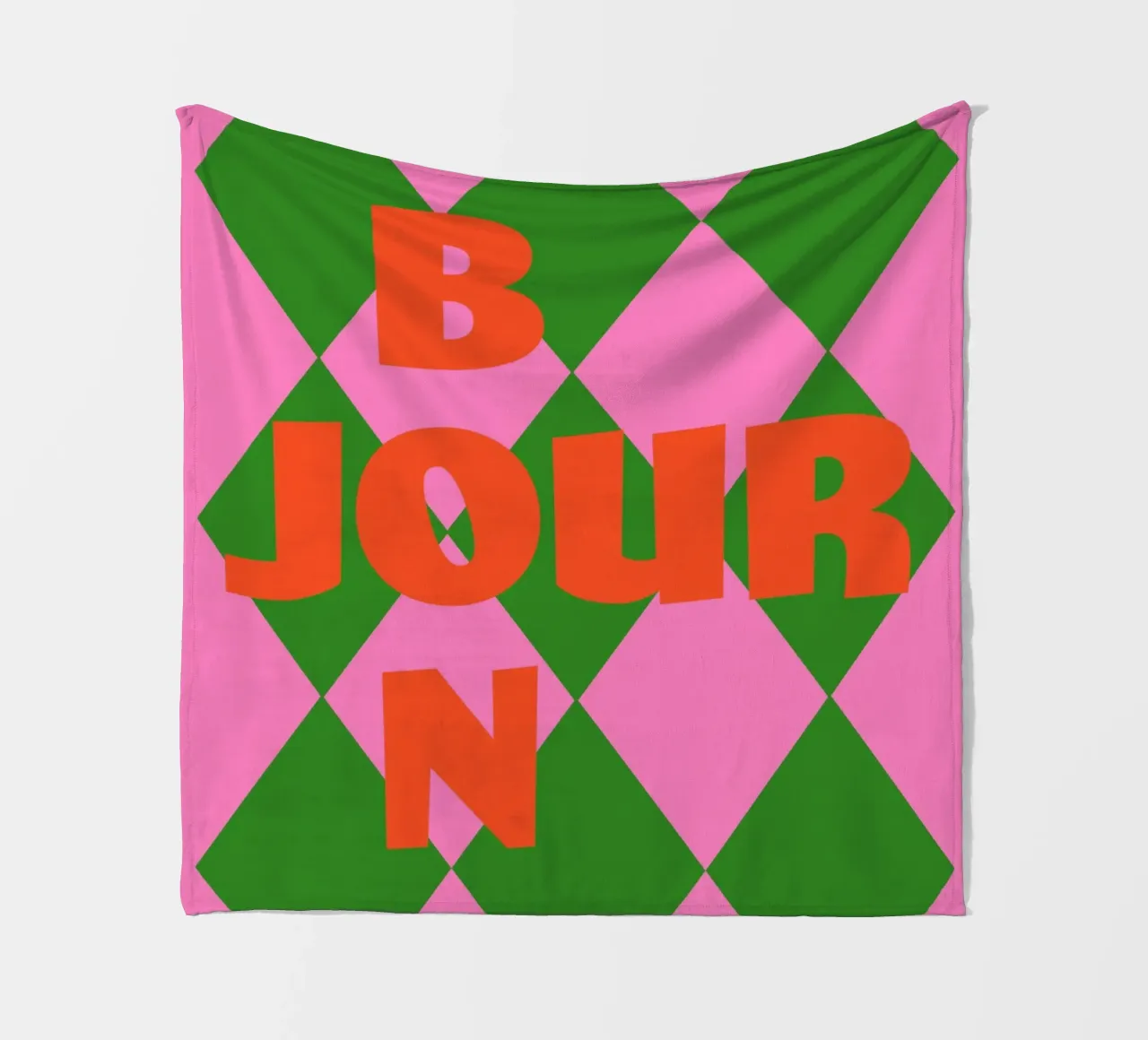 Bonjour in un gioco di colori coperta in pile da Carina Pop & Pastell