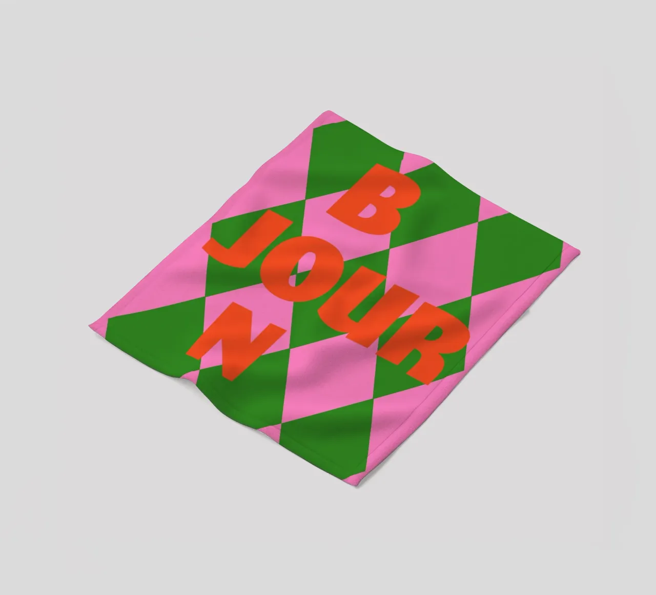 Bonjour in un gioco di colori coperta in pile da Carina Pop & Pastell