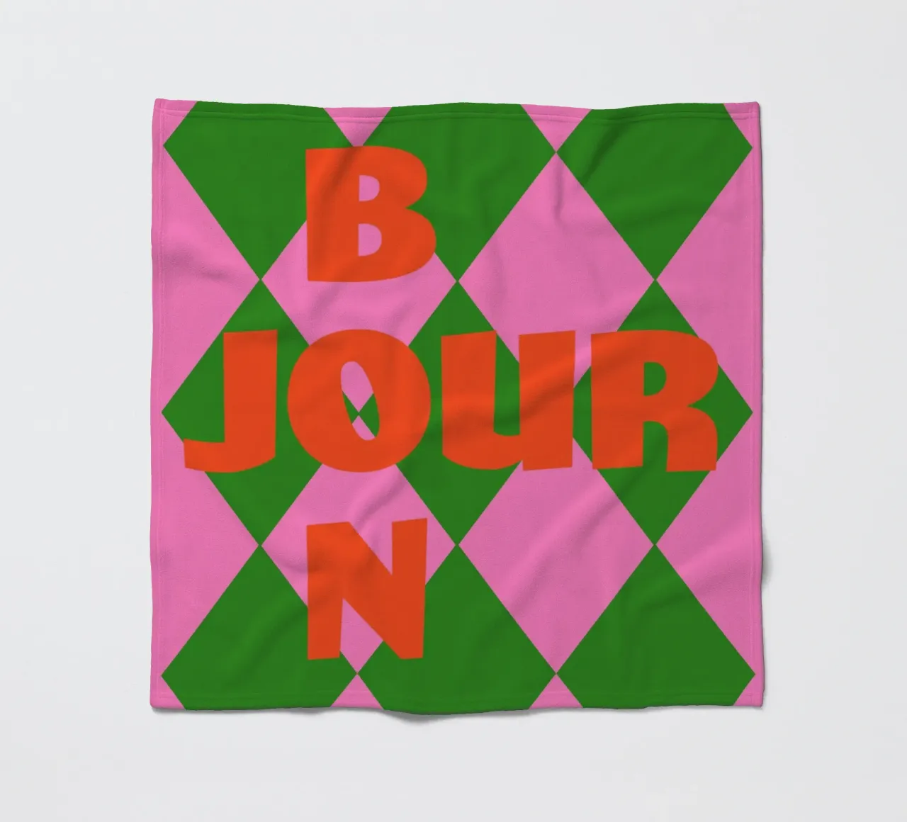 Bonjour in un gioco di colori coperta in pile da Carina Pop & Pastell