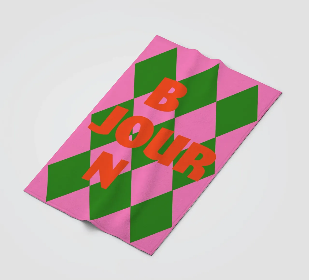 Bonjour in un gioco di colori coperta in pile da Carina Pop & Pastell