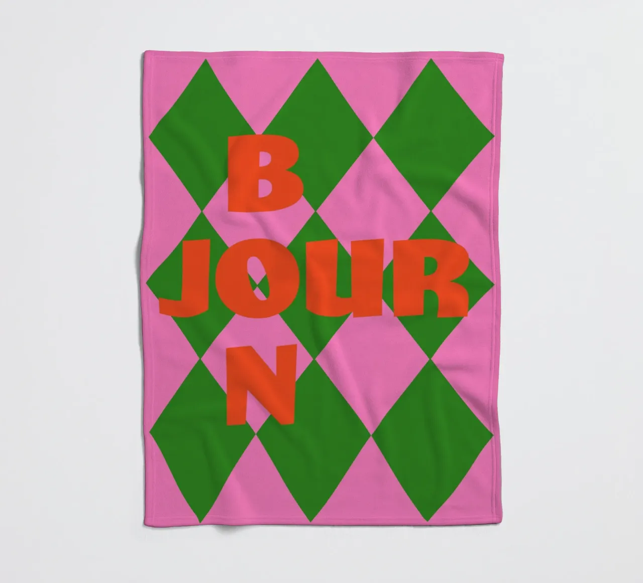 Bonjour in un gioco di colori coperta in pile da Carina Pop & Pastell