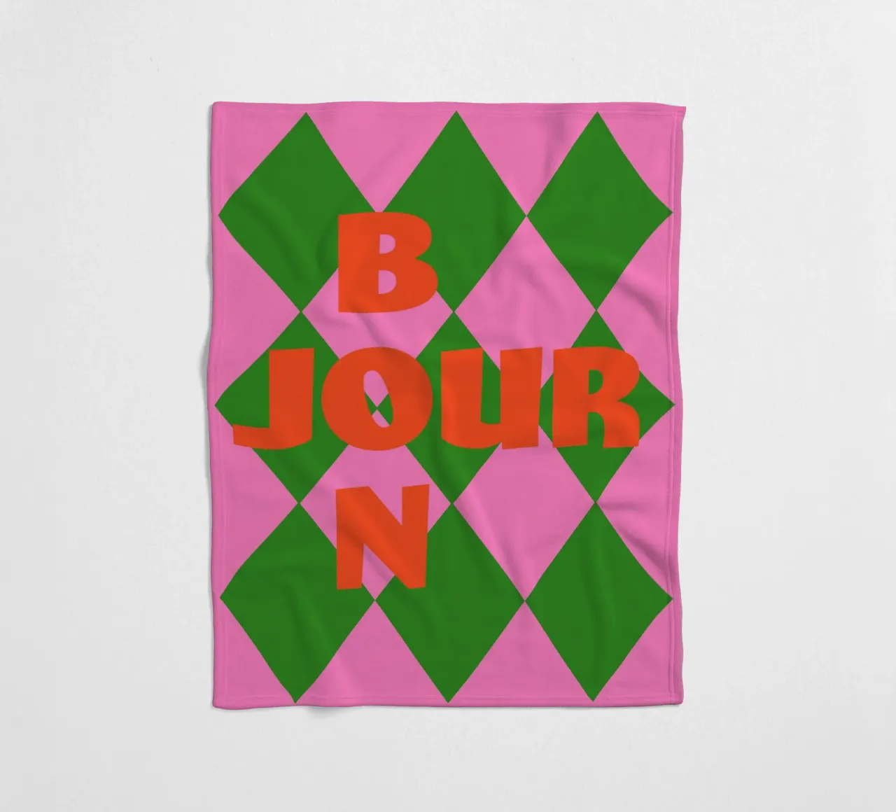 Bonjour in un gioco di colori coperta in pile da Carina Pop & Pastell