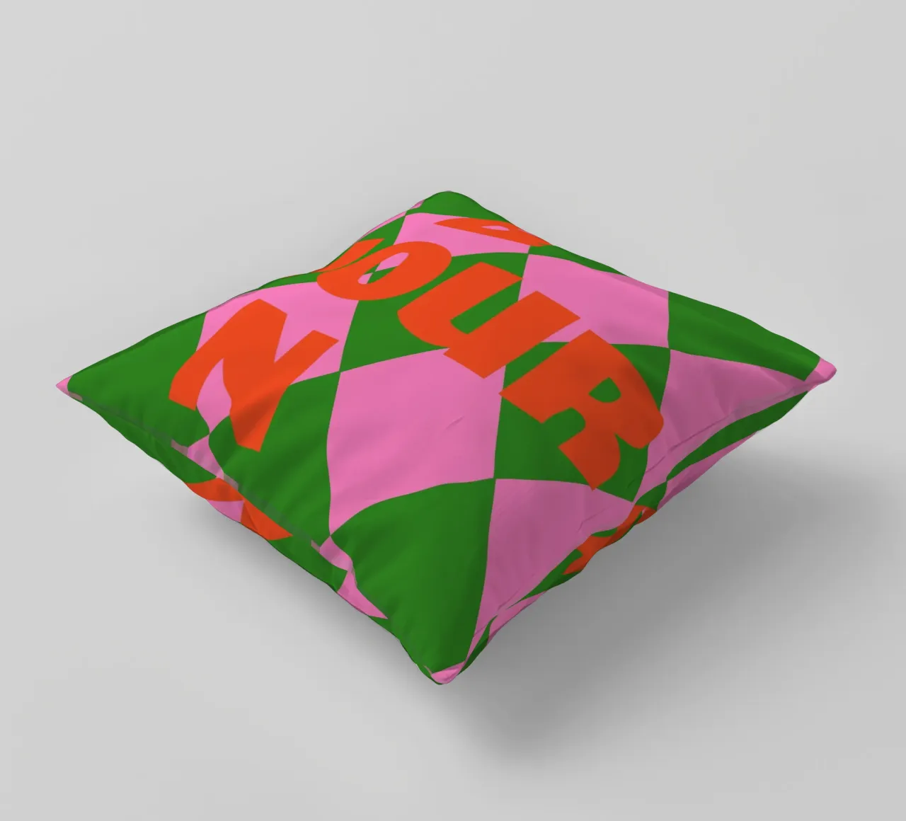 Bonjour in un gioco di colori cuscino da Carina Pop & Pastell