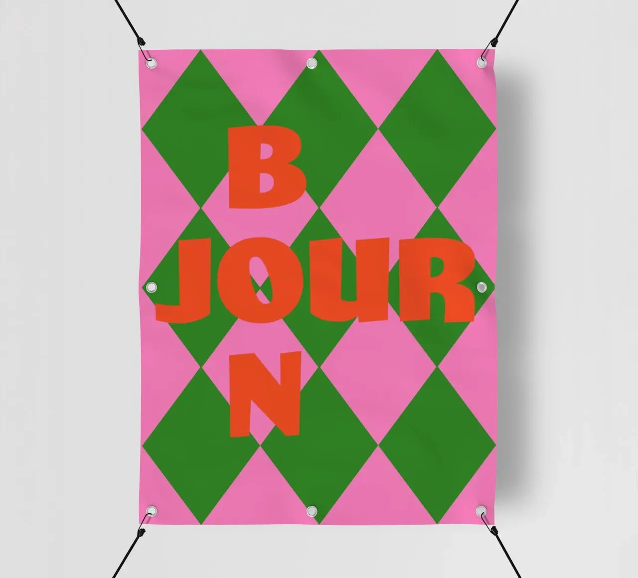 Bonjour in un gioco di colori telo in pvc da Carina Pop & Pastell