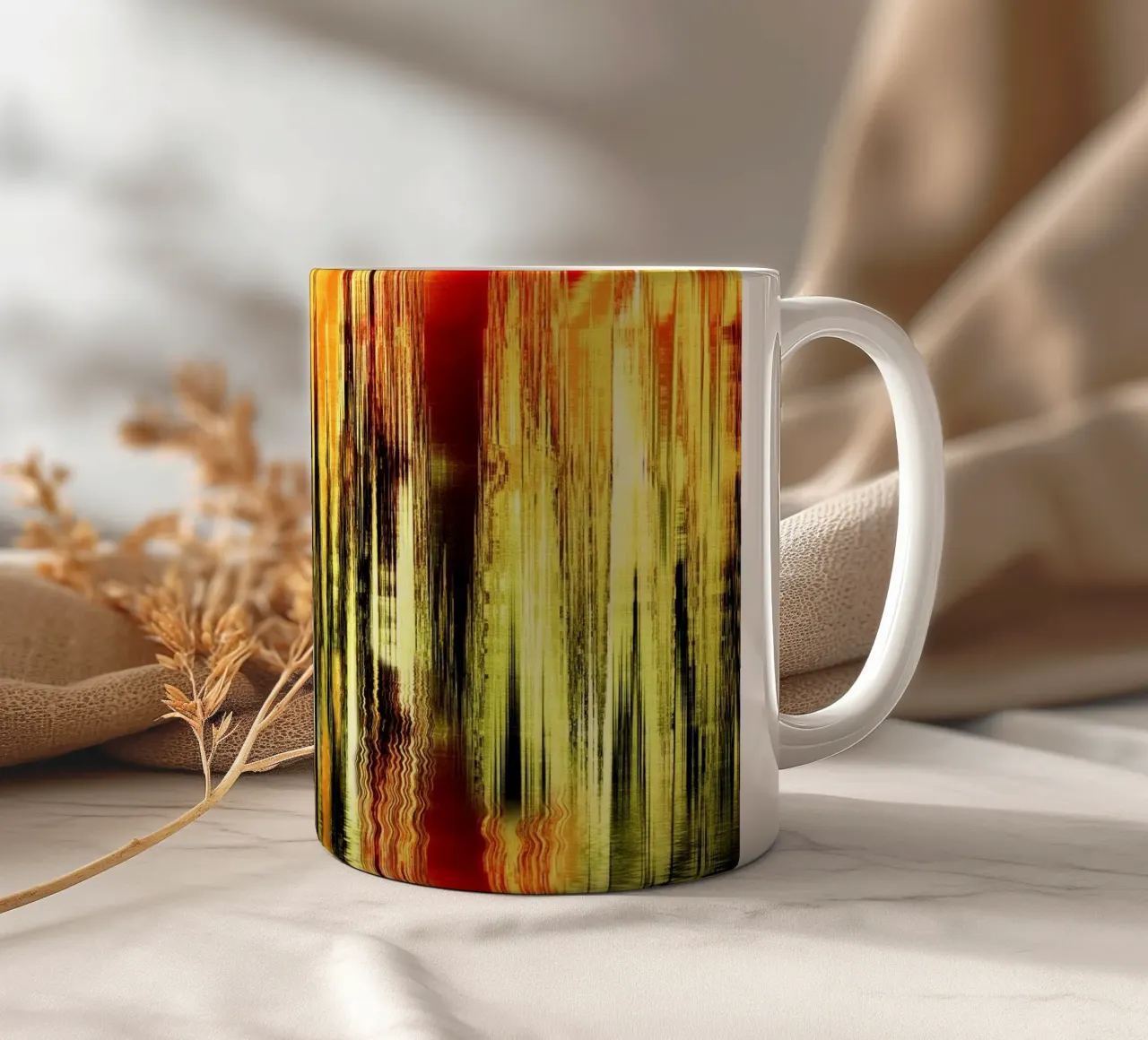 Abstract ceramic mug by Atteloi Art