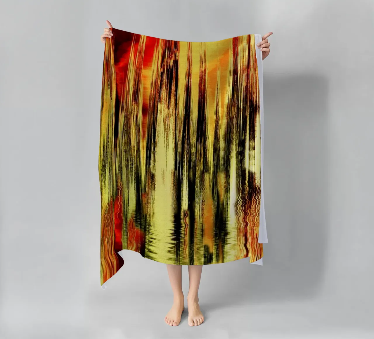 Abstract beach towel by Atteloi Art