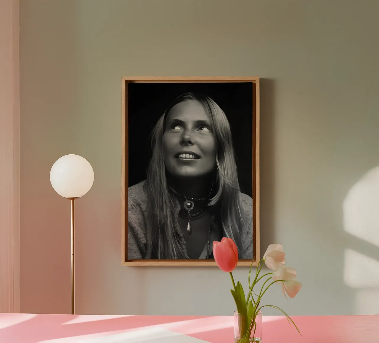 Joni Mitchell tela da Music Vibes