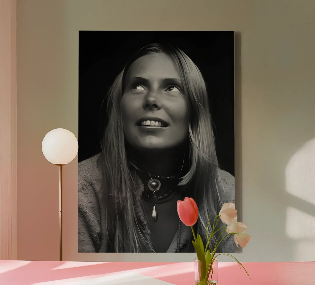 Joni Mitchell tela da Music Vibes