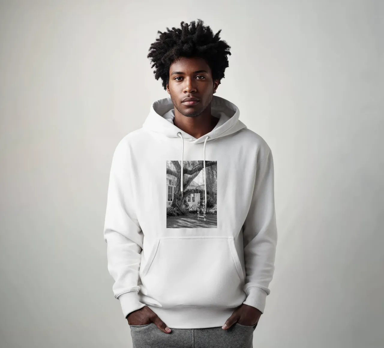 dondolare su un tronco d'albero felpa con cappuccio da BlogSawoo