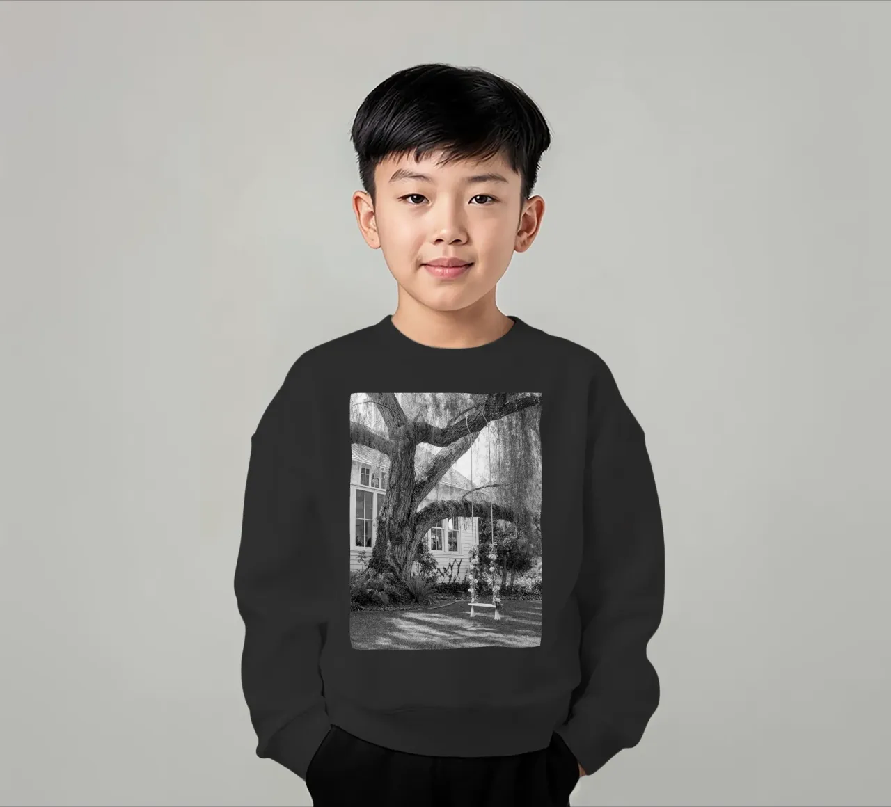 dondolare su un tronco d'albero felpa bambino da BlogSawoo