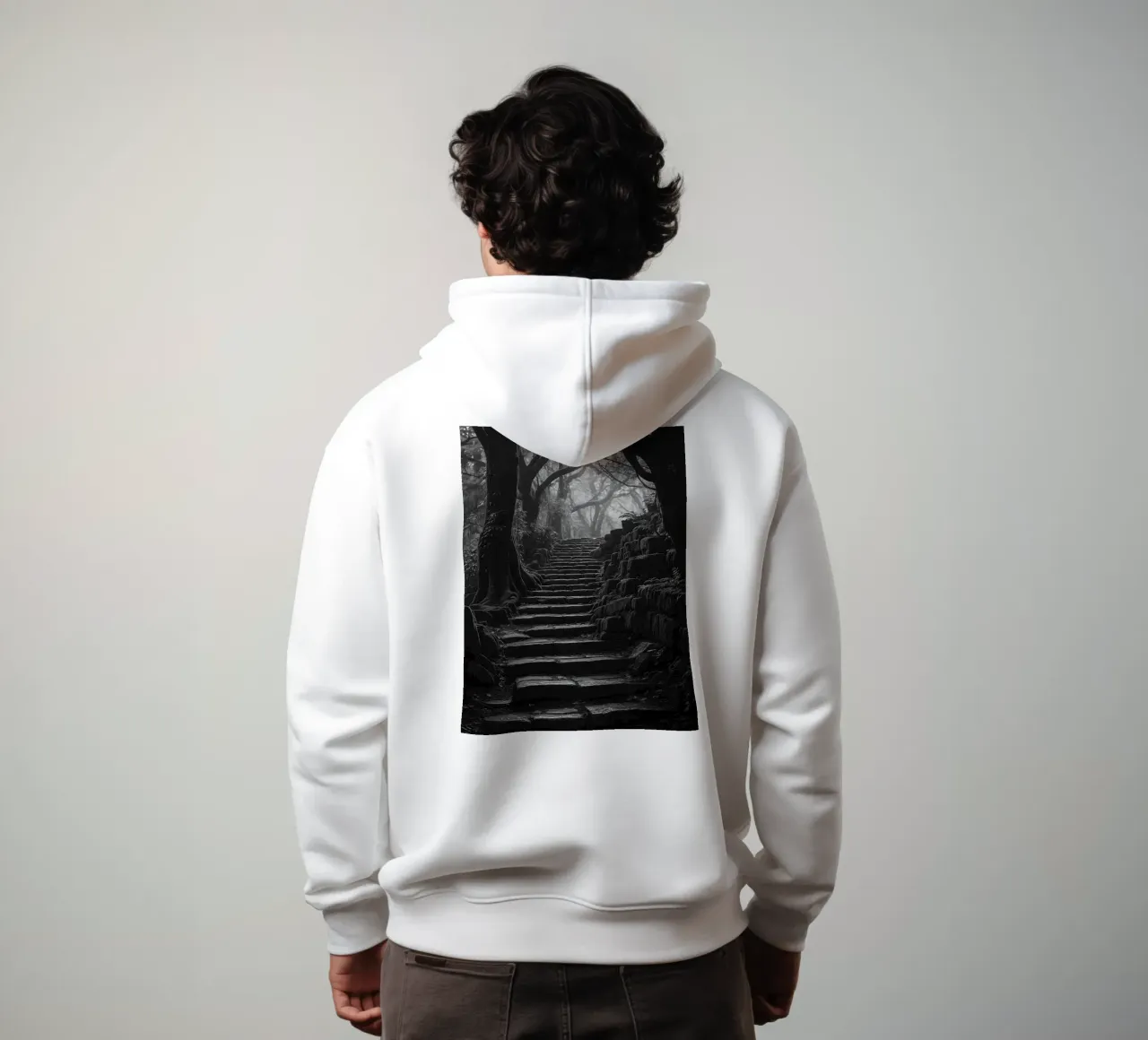 scala in pietra al bosco felpa con cappuccio da BlogSawoo