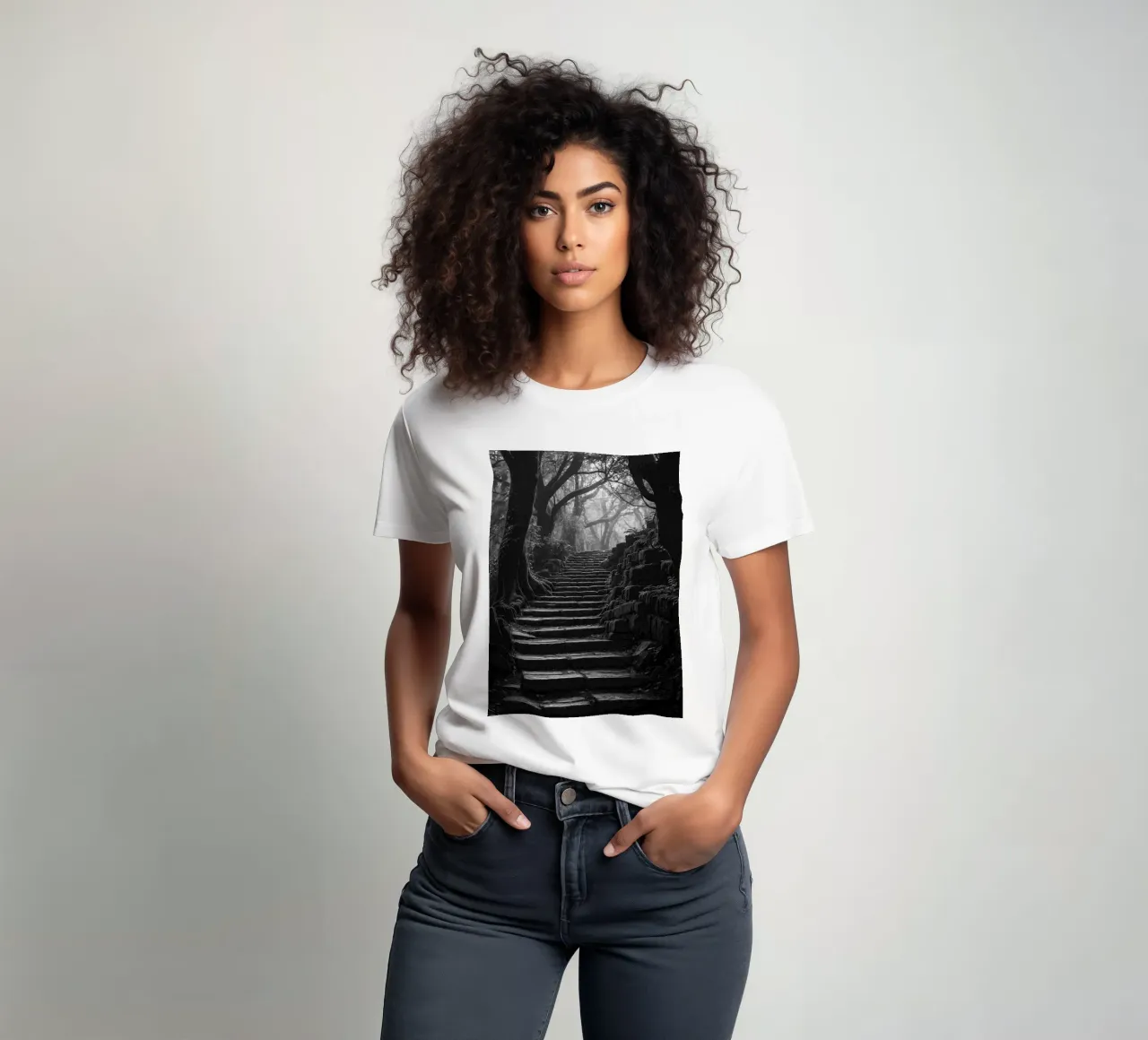 stair stone at the forest t-shirt by BlogSawoo