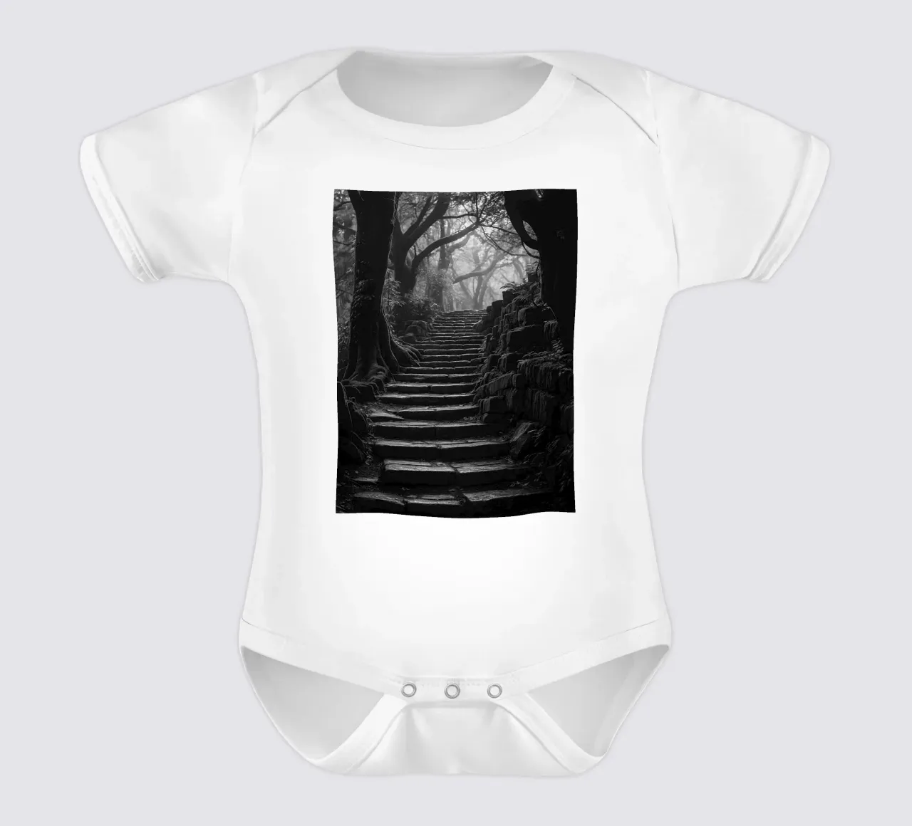 scala in pietra al bosco body neonato maniche corte da BlogSawoo