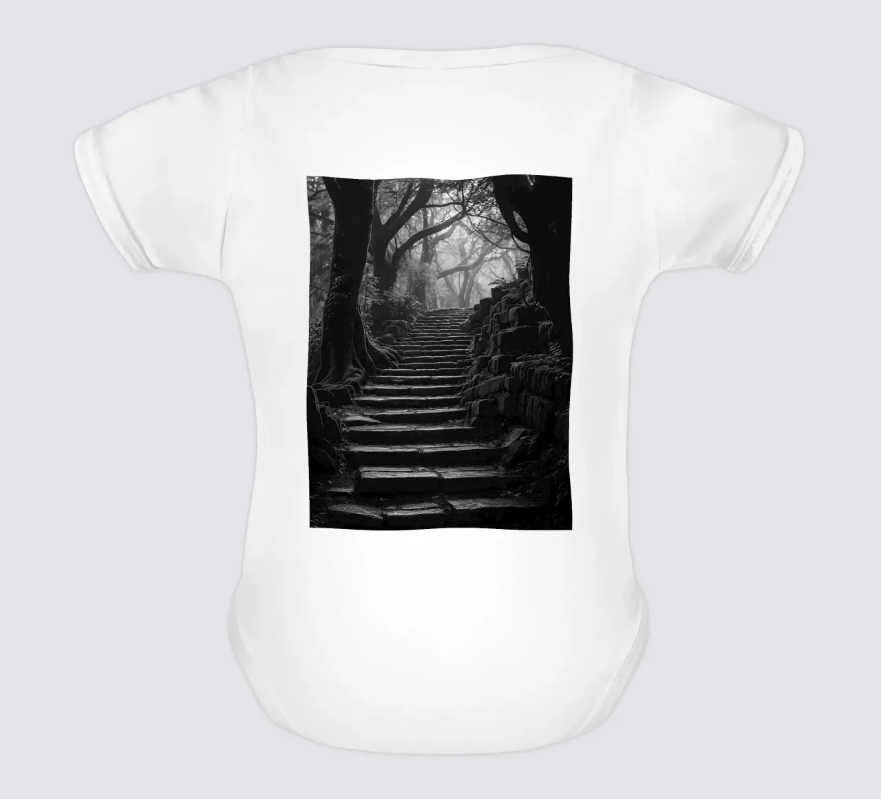 scala in pietra al bosco body neonato maniche corte da BlogSawoo