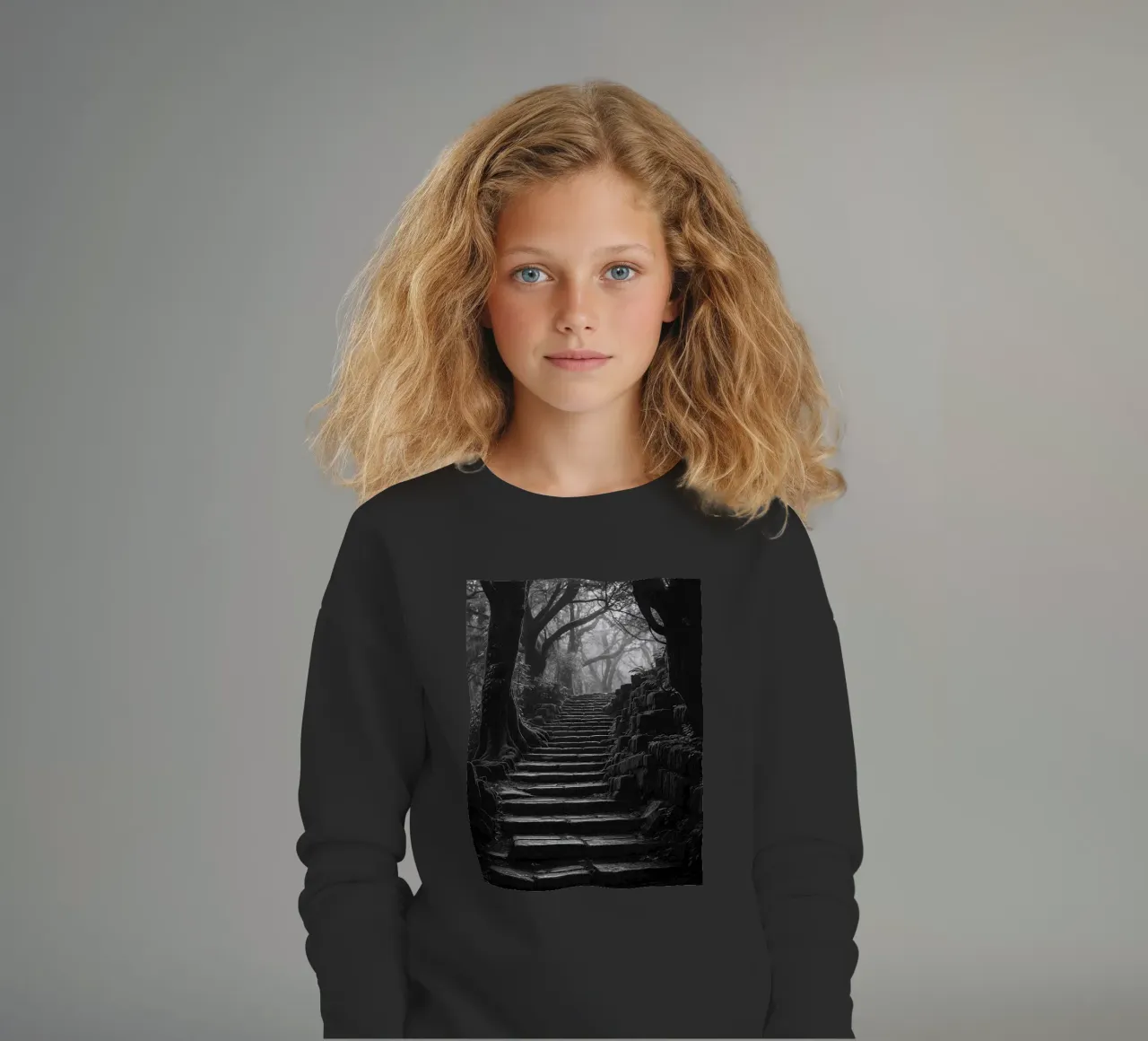 scala in pietra al bosco felpa bambino da BlogSawoo