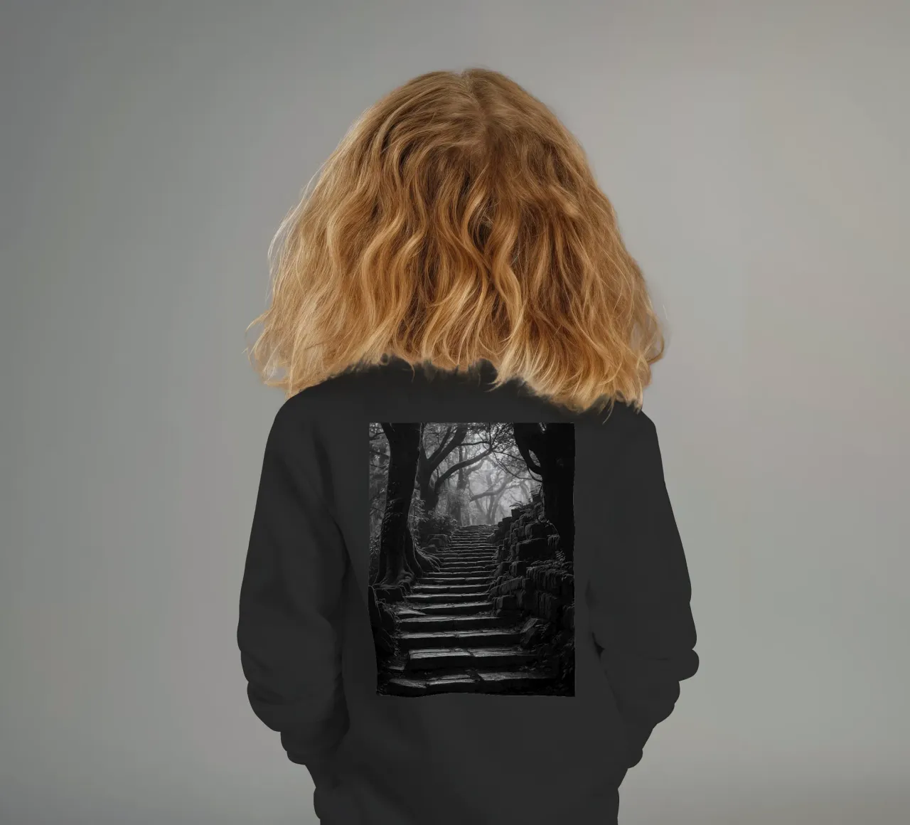 scala in pietra al bosco felpa bambino da BlogSawoo