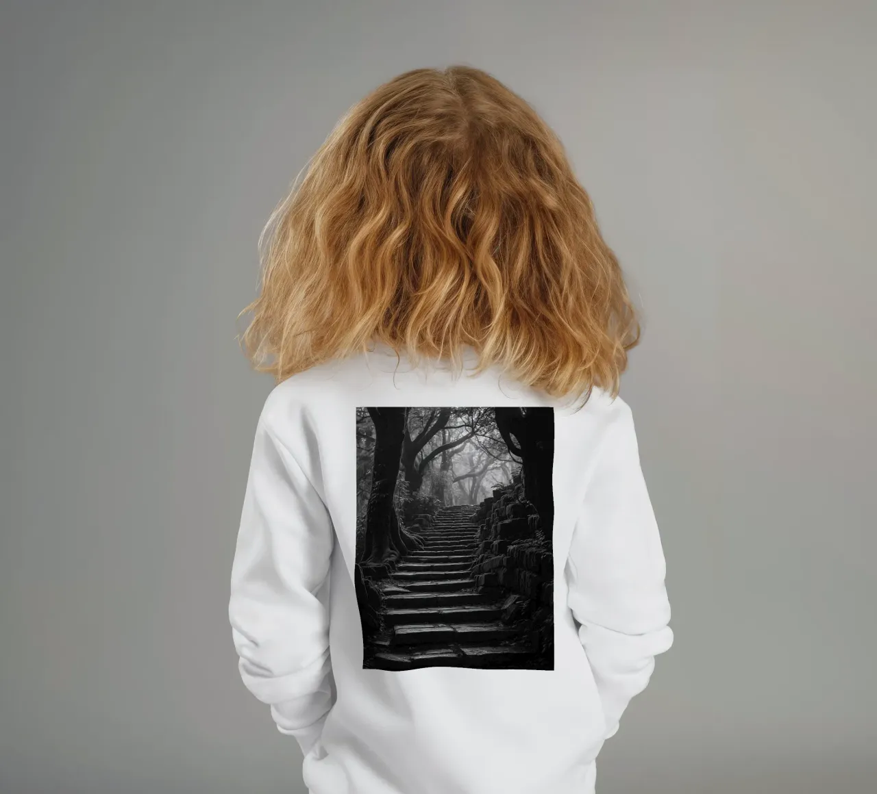 scala in pietra al bosco felpa bambino da BlogSawoo