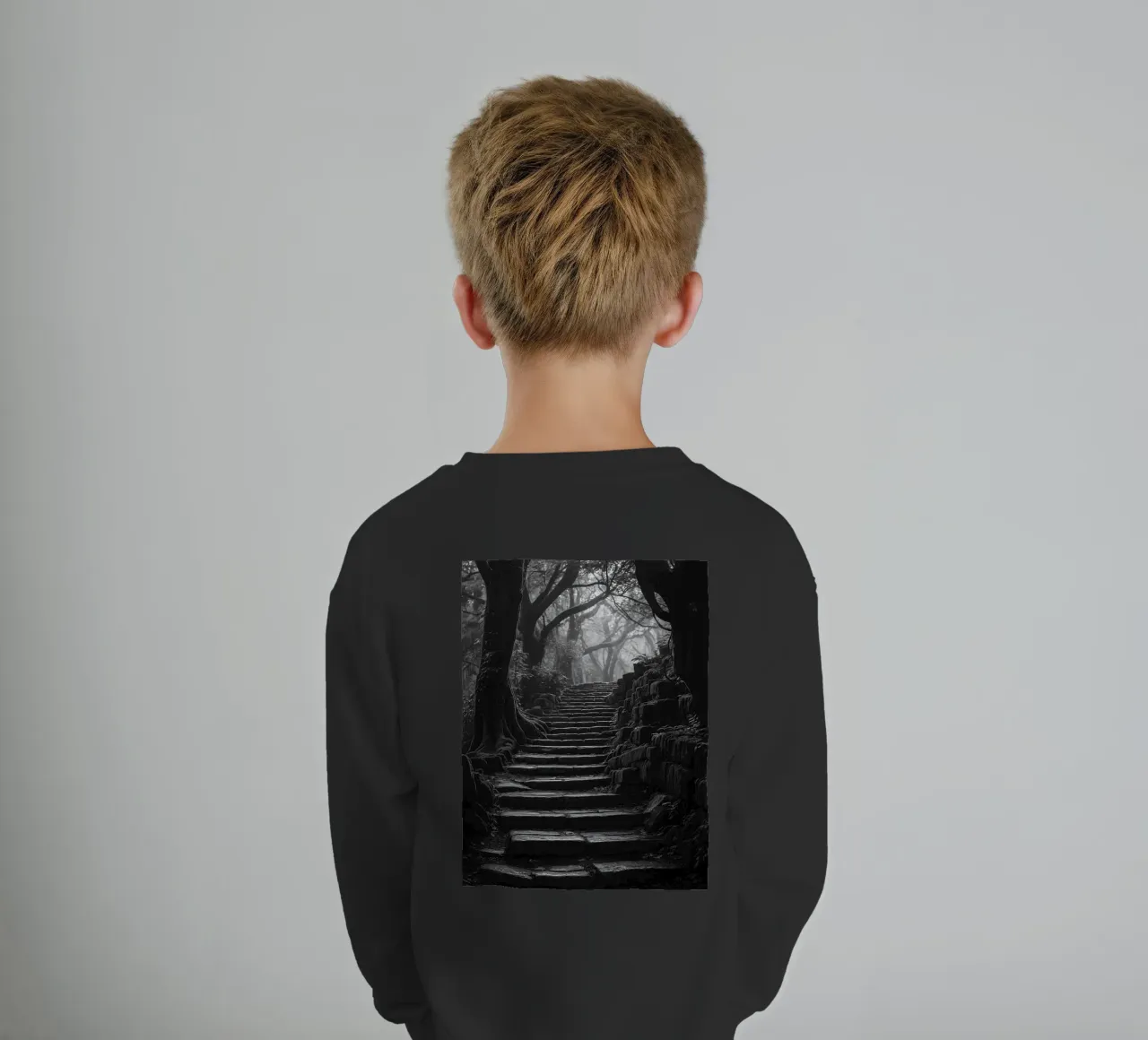 scala in pietra al bosco felpa bambino da BlogSawoo