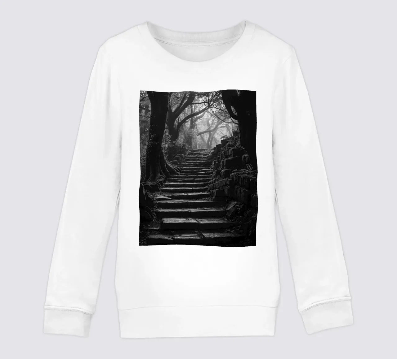 scala in pietra al bosco felpa bambino da BlogSawoo
