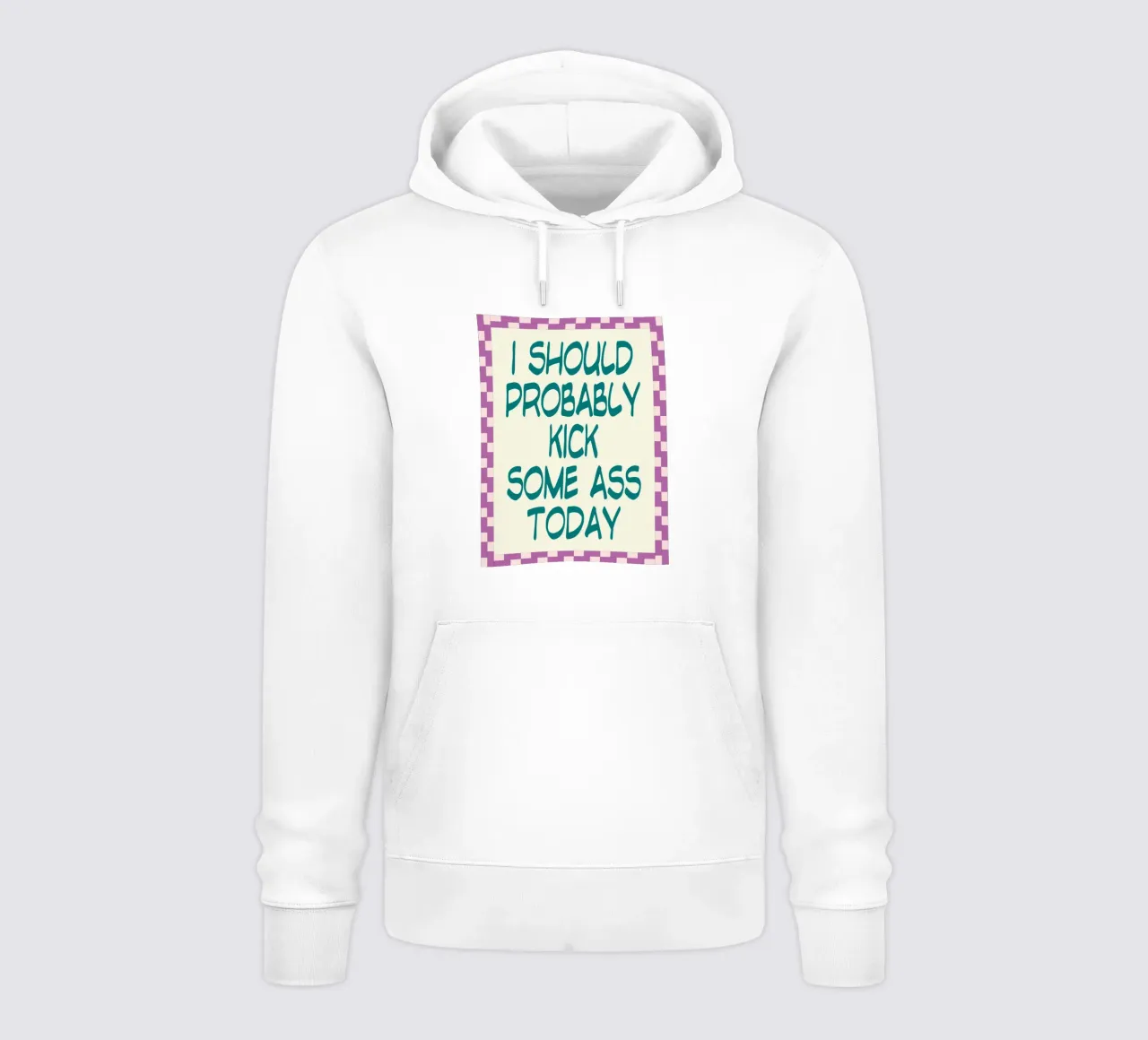 Probabilmente dovrei prendere a calci felpa con cappuccio da Rawghenee