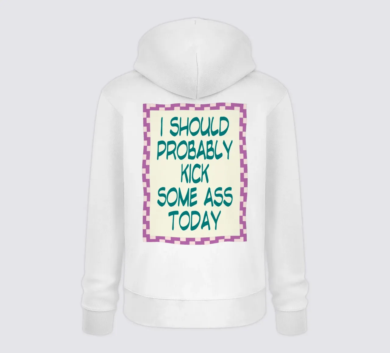 Probabilmente dovrei prendere a calci felpa con cappuccio da Rawghenee