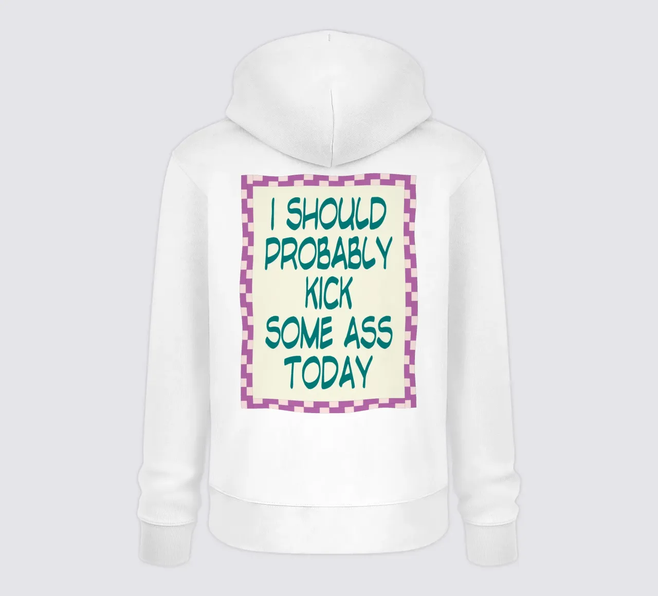 Probabilmente dovrei prendere a calci felpa con cappuccio da Rawghenee