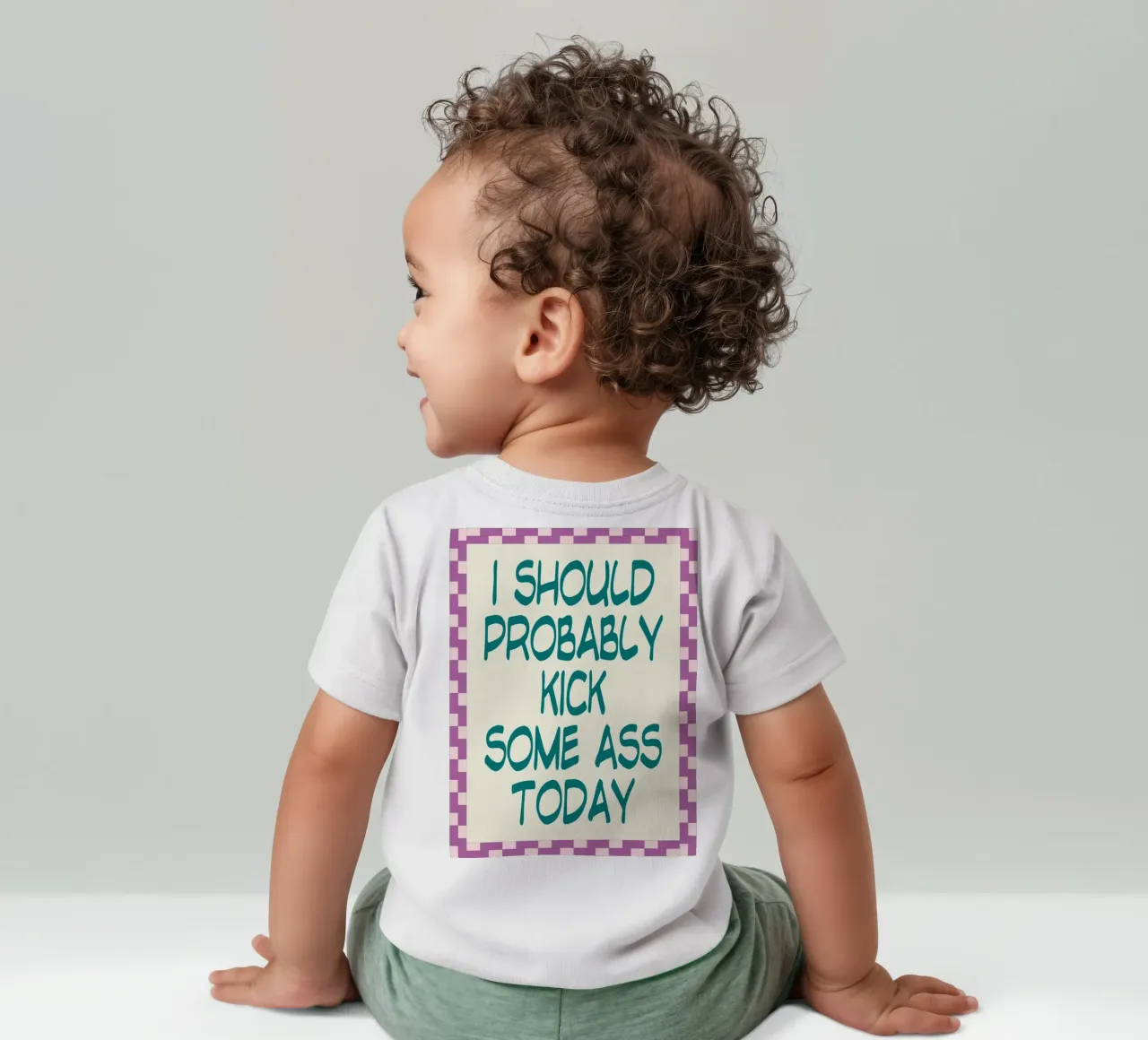 Probabilmente dovrei prendere a calci maglietta neonato da Rawghenee